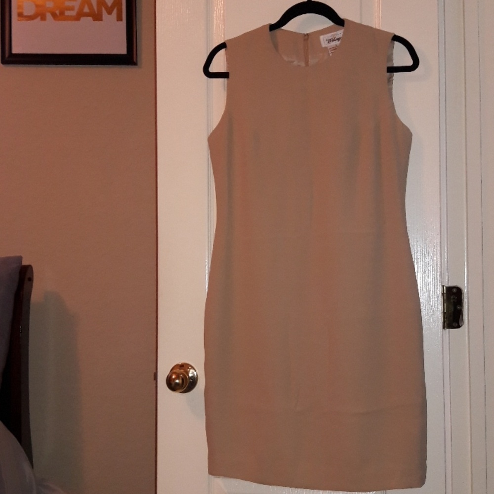 Worthington Tan Sleeveless Sheath Dress